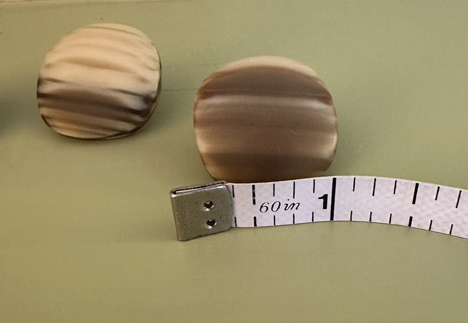 Lote de 5 Botones Cuadrados Vintage Cuerno Vástago Abrigo Pesado Hecho en EE. UU. 1" 2,5 cm 25 mm Foto 4 de 4