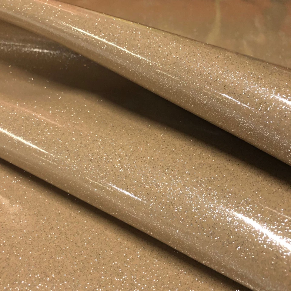 Sparkle Vinyl Fabric, Smooth Glitter Faux Leather Shiny Material - By The Yard - Image 2 of 4