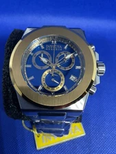 Invicta Reserve Akula silver/blue, black mirror dial mod 45224, Swiss Movt.