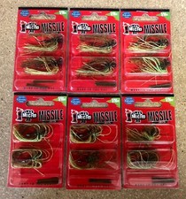 LOT OF 6 JIGS-Ike’s Micro Jig[1/16oz.] by Missile Jigs-Tiny Jig For Bass Fishing