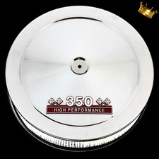 Chrome Oldsmobile 350 Air Cleaner With Red 350 Emblem Fits 350 Olds Engines