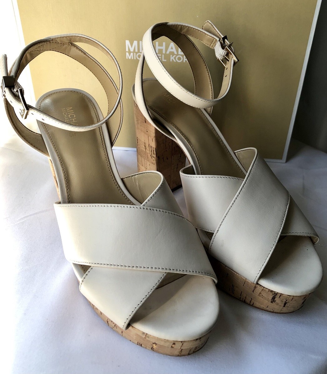 MICHAEL Michael Kors Odette Platform Sandals Light Cream size 7M | eBay