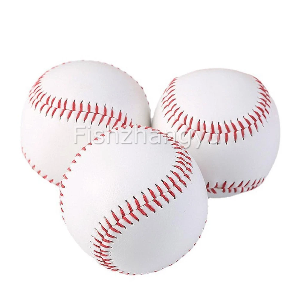 3PCS 9" Soft Leather Sport Practice & Trainning Base Ball BaseBall Softball NEW - image 2 of 4