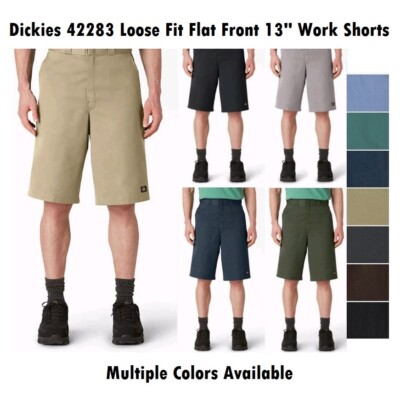Dickies Men Loose Fit Flat Front Work Shorts 13'' 42283 Multiple Colors Available