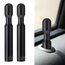 2Pcs Car Door Lock Knobs for F-150, Black Replacement Pins for Most Cars
