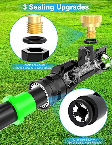 Misters for Outside Patio 63FT (19.2m) + 21 Brass Mist Nozzles - Black