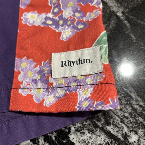 Rhythm Heritage Isle Floral Stripe 17” Trunk Purple Mens Size 33 NWT - Picture 2 of 10