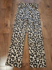 Reformation sera women's leopard print high rise straight leg pants size 0