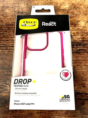 Otterbox iPhone 13 Pro Back Case Cover Series React Drop + getestet transparent pink