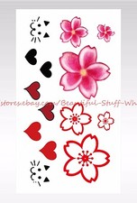 Non-Permanent Tattoos heart love flower temporary tattoo