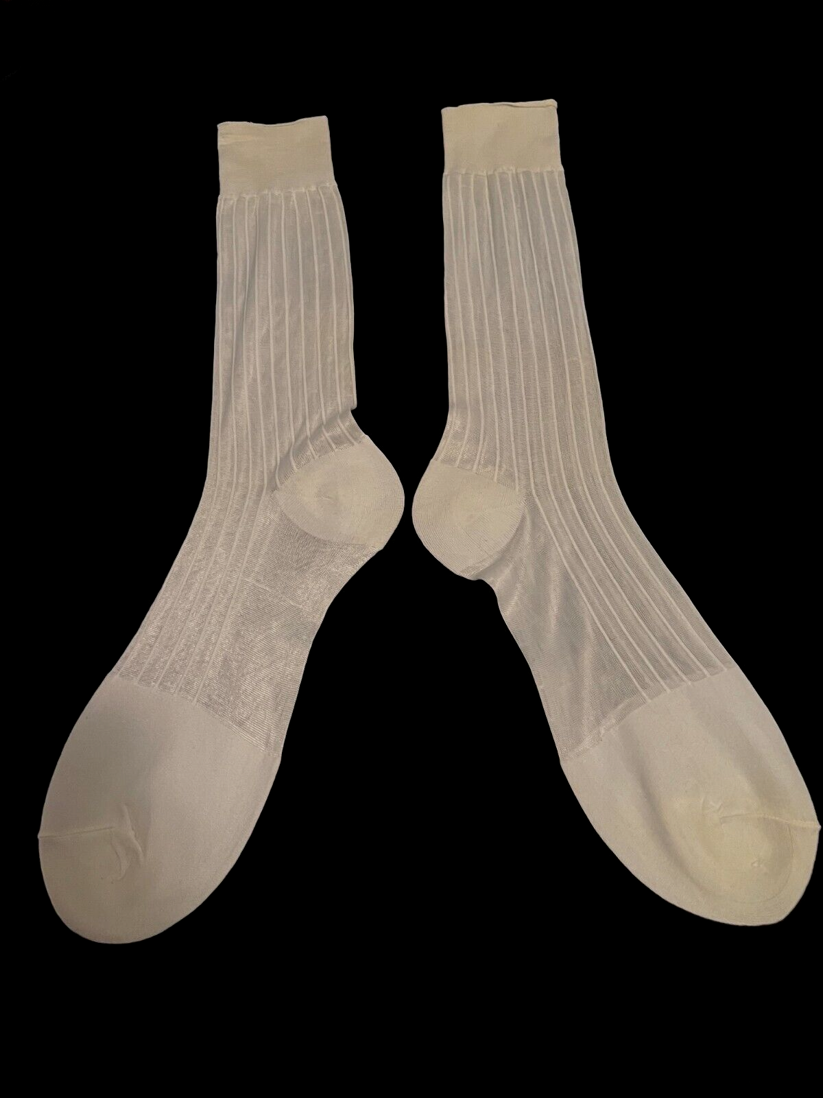 Men's Vintage Socks Sheer Stretchy Nylon Stripes eBay