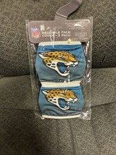 NFL 2 PIECE FACE COVERING MASKS BY FOCO JACKSONVILLE JAGUARS YOUTH OS NWT