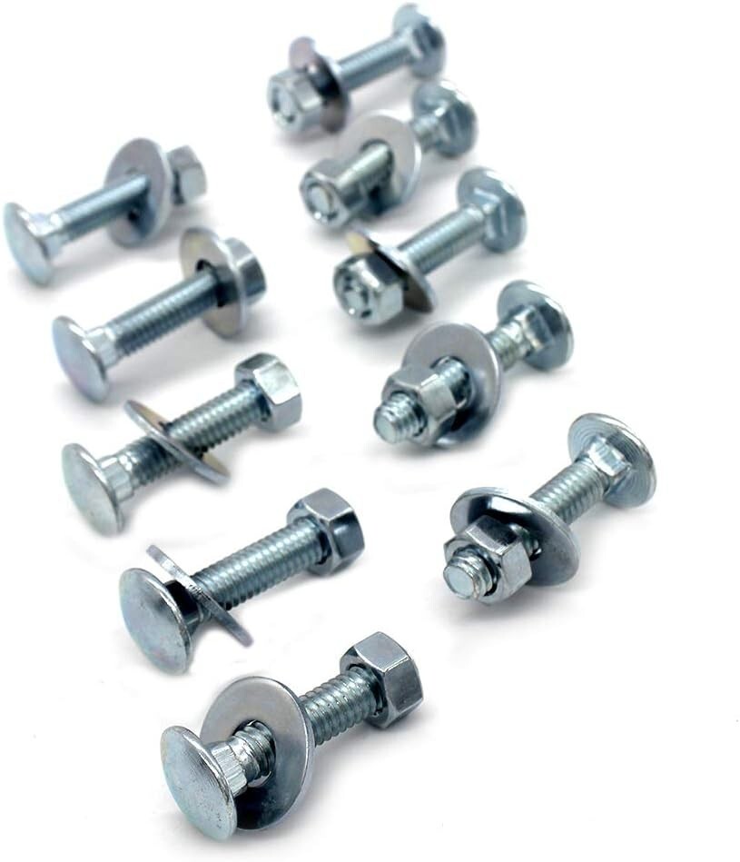 HeavyDuty Carriage Bolts Set Grade 2 Carbon Steel 5/16x11/2" Nuts eBay