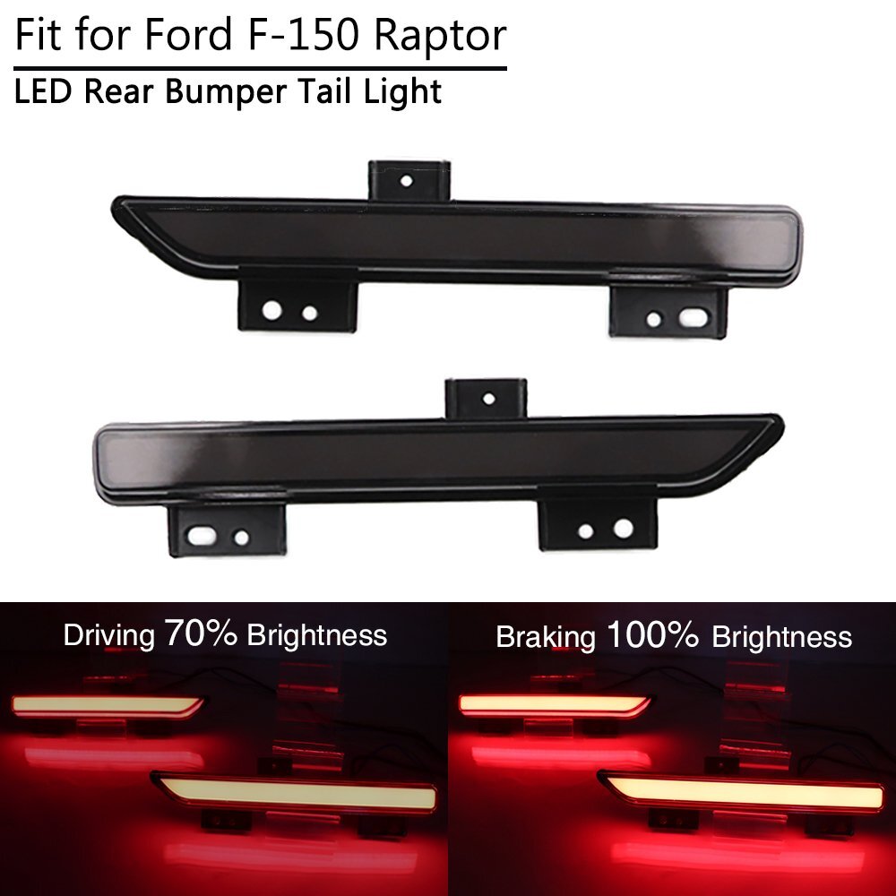 For Ford F150 Raptor 2017 2018 LED Rear Bumper Tail Light Brake