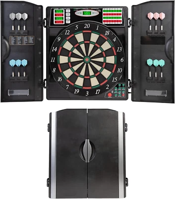 Arachnid Titanium 5400 Electronic Dartboard and Cabinet, Black