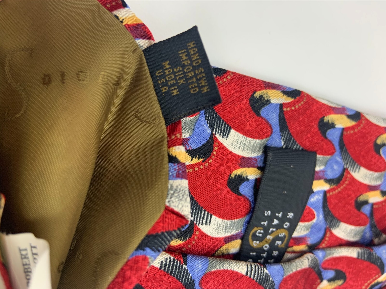 ROBERT TALBOTT STUDIO - Red Multicolor 100% SILK … - image 6