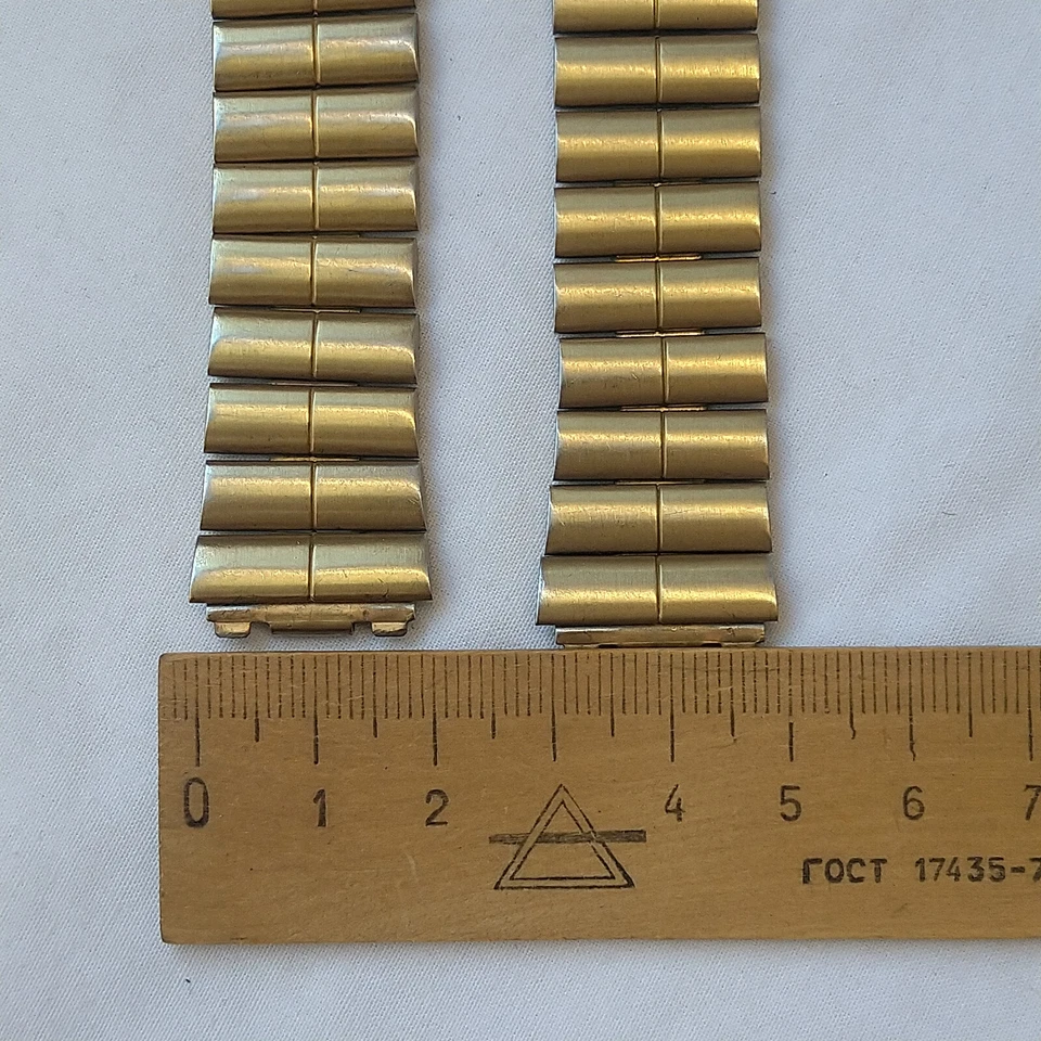精工手表手链复古 B1721E 黄色色调 180 毫米 18 毫米手表表带金属 — 第 3/4 张图片