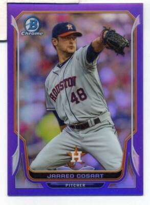 2014 Bowman Chrome JARRED COSART   Purple Refractor 053/150 Astros
