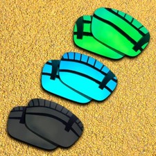 3 Sets Lenses Replacement for-Oakley Fuel Cell Polarized-Black Ice Blue Green