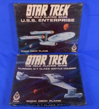 STAR TREK TOS RPG USS ENTERPRISE & KLINGON BATTLE CRUISER 15MM DECK PLANS SEALED