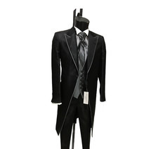 ABITO UOMO SPOSO  NERO  TIGHT  FIRMATO CARLO PIGNATELLI CERIMONIA SUIT   WEDDING