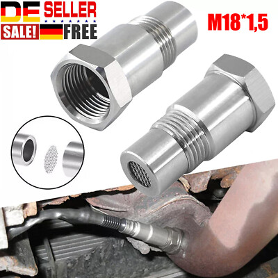 2× O2 Lambdasonde Adapter M18 * 1,5 Sauerstoffsensor Auto Eliminator Extender DE