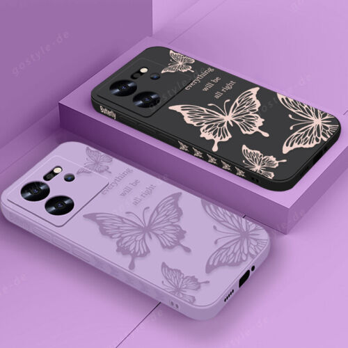Phone Case For Xiaomi Redmi Note 12 11 Poco X6 Pro 13T Butterfly Silicone Cover - Picture 1 of 18