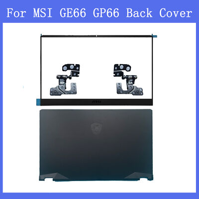 For MSI GP66 Vector Leopard MS-1541 1542 1543 Top Back Cover+ Bezel Hinges Black