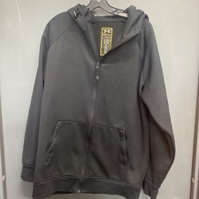Under Armor UA Storm Black Zip Up Hooded Jacket Sz L