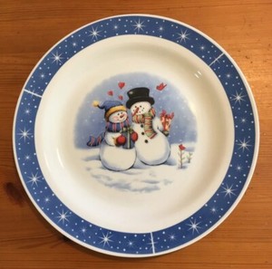 snowman dinner plates