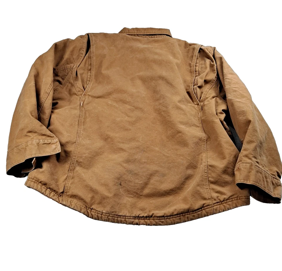 Dickies FR Coat Men 3XL Tan ATPV Rating 39 Insulated Jacket Work Canvas READ - Image 2 of 4