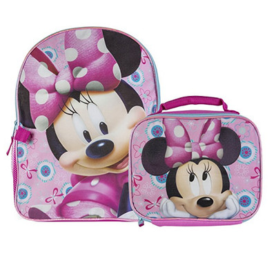 minnie mouse backpack and lunchbox