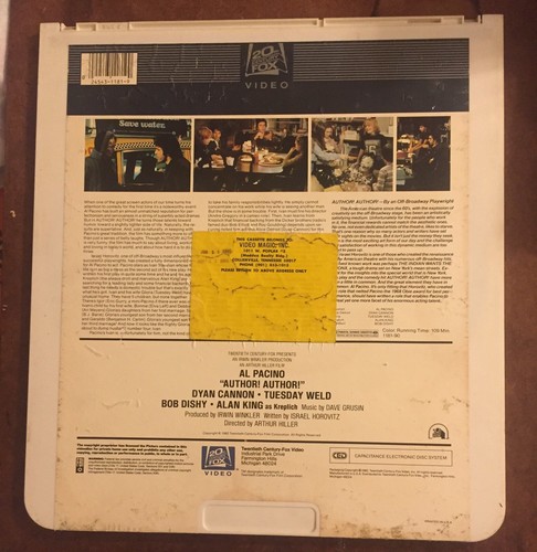 Author! Author! 1982 CED RCA Capacitance Electronic Disc System - Picture 2 of 2