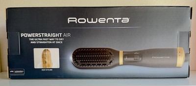 New Rowenta PowerStraight Air Hair Straightening Brush 2 In 1 Styling (EU Plug)