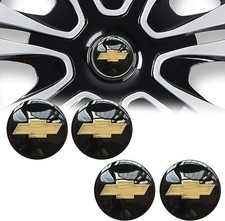 4x Black 65mm Wheel Center Cap Sticker Decal For Chevy Cruze Camaro Caprice Ss
