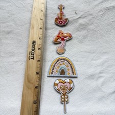 Embroidered Iron-on patch set 4 pack Whimsical Cottagecore free shipping