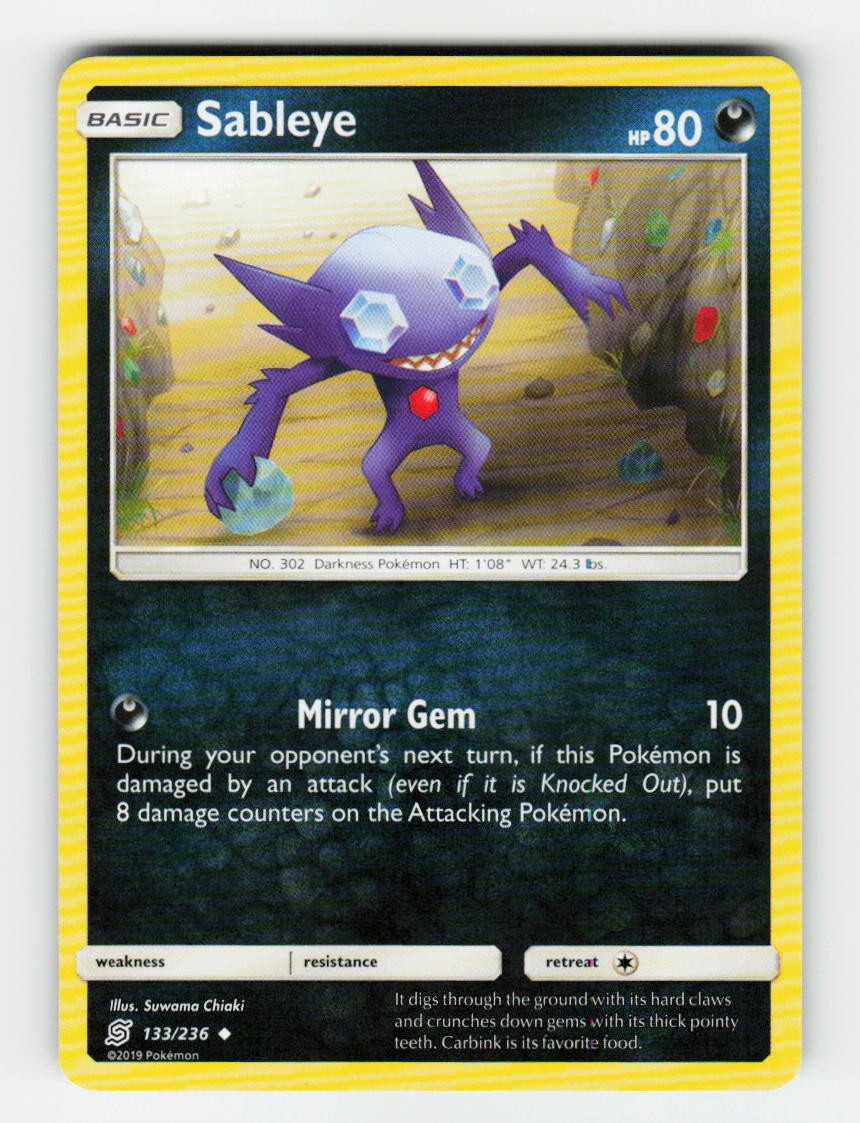 Sableye SM - Unified Minds 133/236 Pokemon Uncommon NM