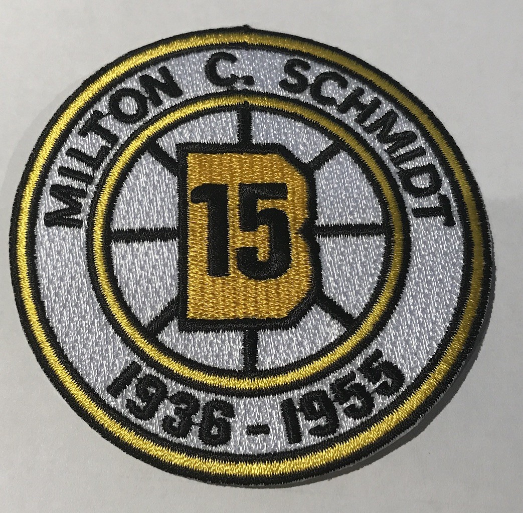 Boston Bruins Milton Schmidt #15 Retirement 1938-1955 Nhl Hockey Emblem Patch