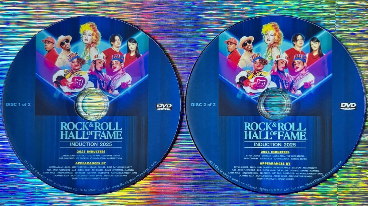 2025 ROCK & ROLL HALL OF FAME CEREMONY 2 DVD Set Soundgarden Cyndi
