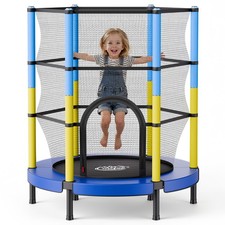 VEVOR 55" Trampoline for Kids Mini Toddler Trampoline with Net Indoor Outdoor