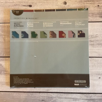 Creative Memories Winter Reflections Paper Pack 12x12 8 Sheets Double Sided