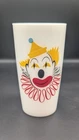 Vintage 1950s Hazel Atlas Clown Face Tumbler - Milk Glass