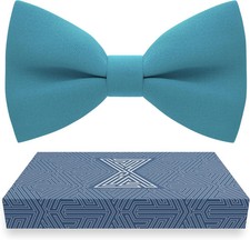 Bow Tie House Mens Bowties Pre-tied Shape Clip on Bowtie Solid Men Formal Wear f