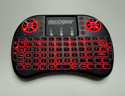Deco Gear Mini Wireless Backlit Keyboard Smart Remote w/ Touchpad Mouse 2.4GHz