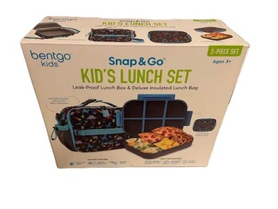 Bentgo 2-Piece Kids Snap & Go Lunch Set: Leak-Proof Lunch Box & Deluxe Insulated