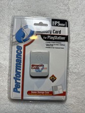 Vintage Sealed Performance PlayStation One Memory Card PS1 15 Blocks Play