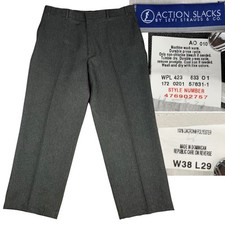 Vintage Levi  s Action Slacks Charcoal Gray 38 X 26 Mid Rise