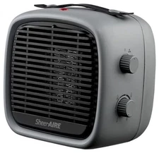 700W/1200W Basics Ceramic Heater Space Heaters for Indoor Use Grey