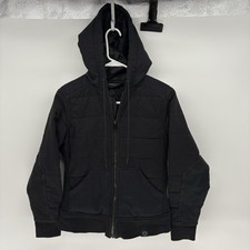 American Giant Black Blizzard Full Zip Nylon Soft Shell Jacket USA Women M