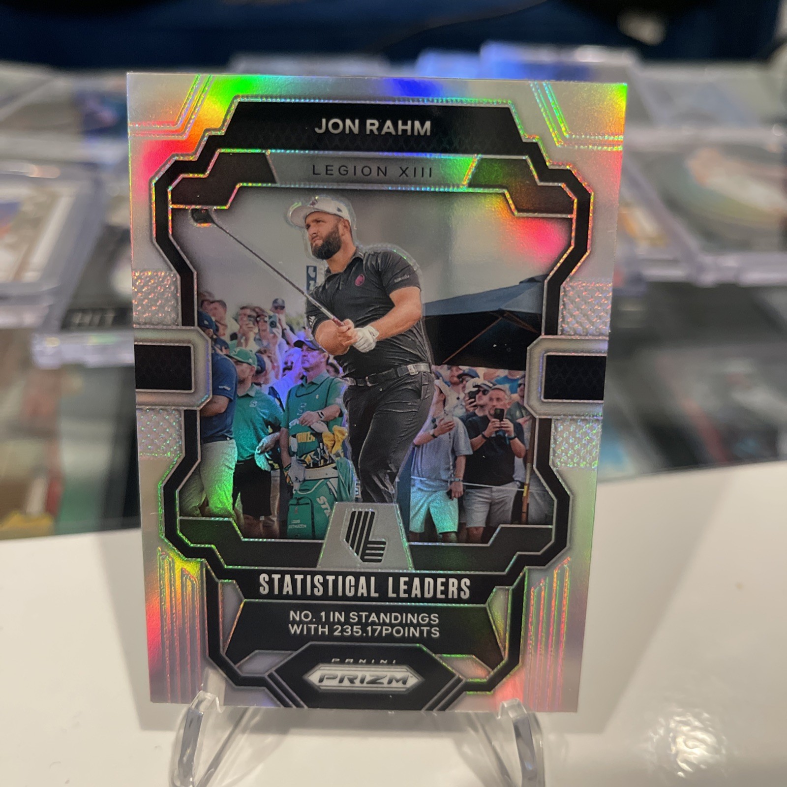 2024 Panini Prizm LIV Golf Jon Rahm #1 Silver Statistical Leader Legion XIII